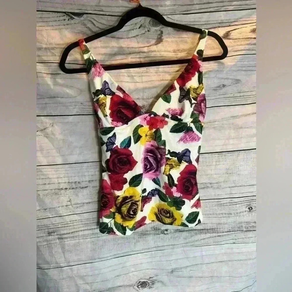 Vera Bradley floral tankini bathing swim top small - Picture 1 of 7